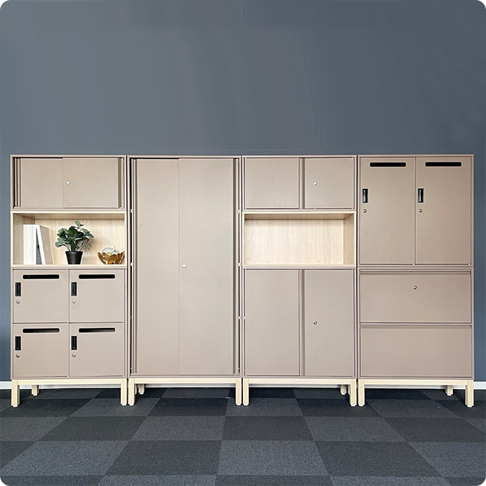 PREDONA スチールオープン書庫 2段 脚付き